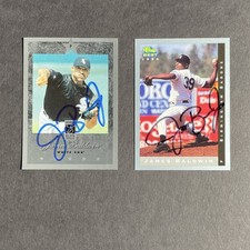 Donruss Classic James Baldwin Chicago White Sox Baseball 2 Card lot Autographed