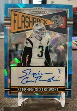 Stephen Gostkowski 2025 Panini Prizm #FLA-SGI Blue Ice Autograph /99