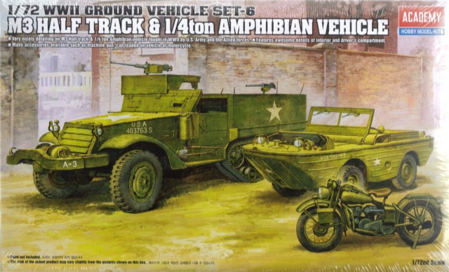 Academy 1/72 M3 Half Track & ¼ ton Amphibious Jeep