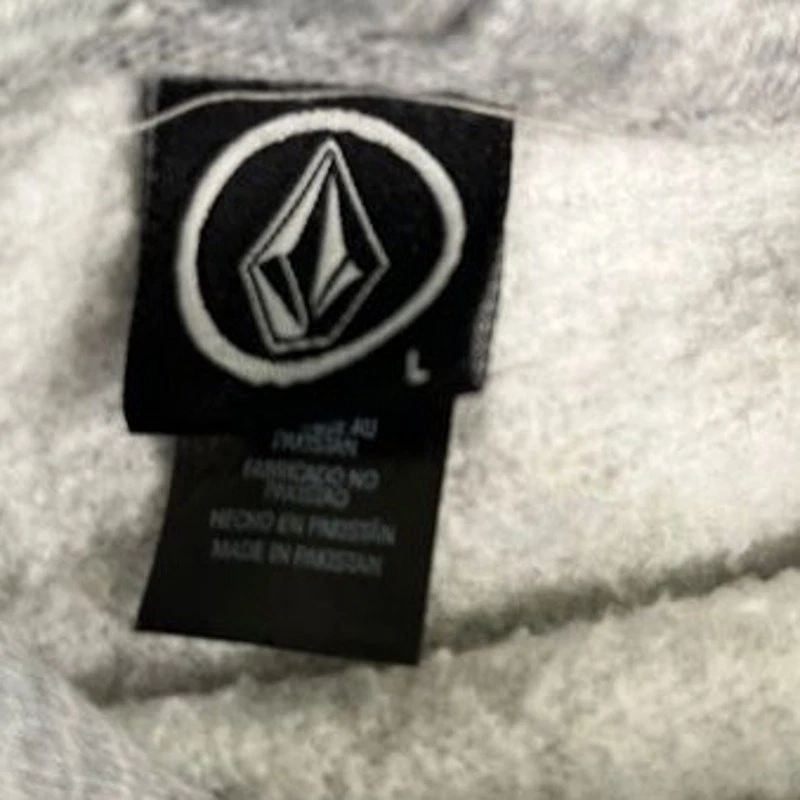 Volcom Zip Up Hoodie Men’s Large Gray Y2K Skate Punk Grunge Sweatshirt - Image 3 of 4