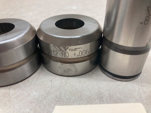 Set Of Wilson Tool Amada Punch Press 1.25" .812 RD Punch & Die - Afbeelding 3 van 7