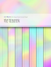 Soft Rainbow College Ruled Colored Paper Notebook: Blank Lined Journal With Colo