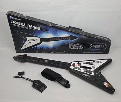 TAC Double Range Wireless Guitar PS2 PS3 Rock Band/Guitar Hero w/ Dongle IOB