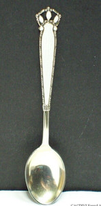 Vintage White Enamel Sterling Silver 925 Demitasse Spoon Finn Jensen Norway