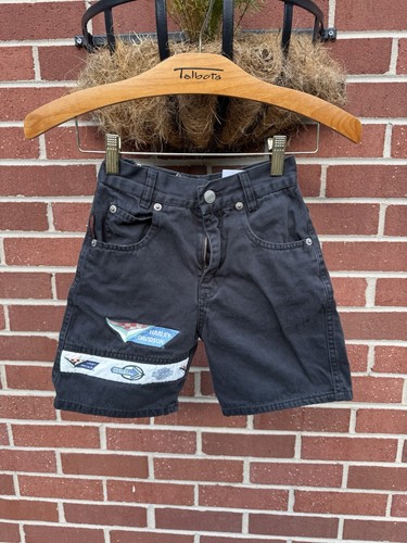 Vintage Size 5R Toddler Harley Davidson Black Jorts Jean Shorts