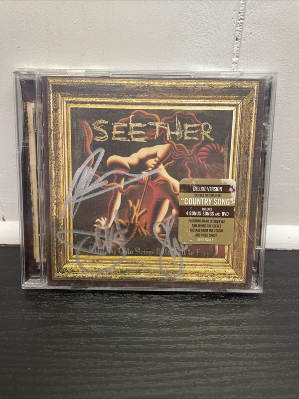 Seether - Holding Onto strings Better Left To Fray Autographed CD Signed!!