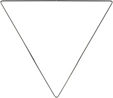 Macrame Rings Triangle 12" X 12" Metal Hoop for Wreath Crafting