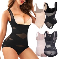 Women Bodysuit Tummy Control Thong Shapewear Slim Full Body Shaper US