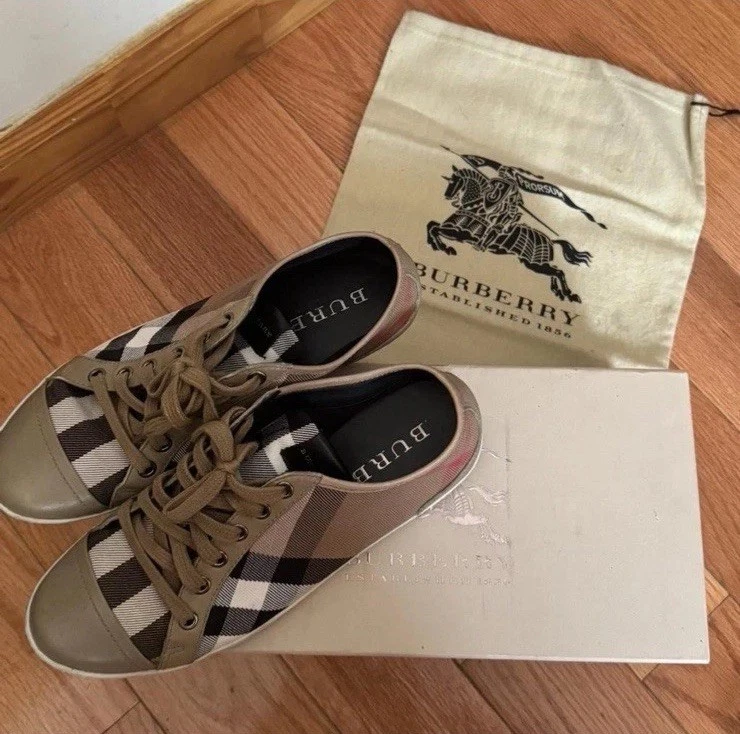 Mujer US 7 EU 37 Burberry House Check Zapatillas Cuero Detalles - Minorista $365 Foto 2 de 4