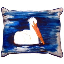 Betsy Drake Spring Creek Pelican Extra Large Zippered Pillow 20x24