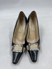 Jimmy Choo Black Striped Buckle Leather Pump W 8 — photo 2