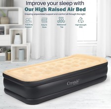 Image of AIR BED BLOW UP INFLATABLE MATTRESS WITH BUILT IN ELECTRIC PUMP HIGH RAISED