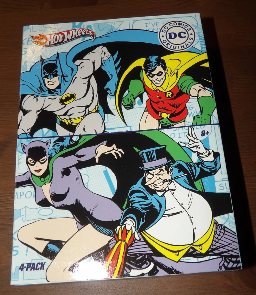 2011 Hot Wheels DC Comics BATMAN 4 Car Pack - Robin Catwoman Penguin - Image 2 of 3