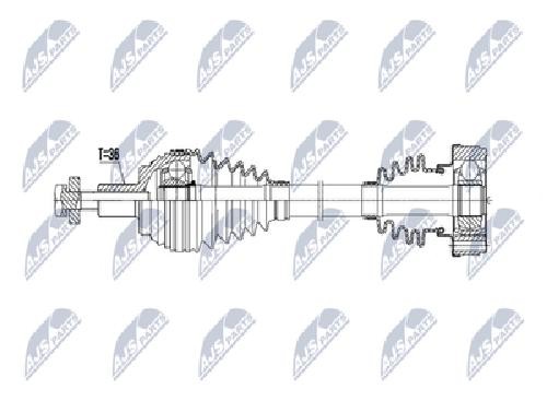 DRIVE SHAFT NPW-AU-107 FOR SKODA OCTAVIA/II/Combi VW GOLF/PLUS BCA/AXP 1.4L 4cyl - Image 2