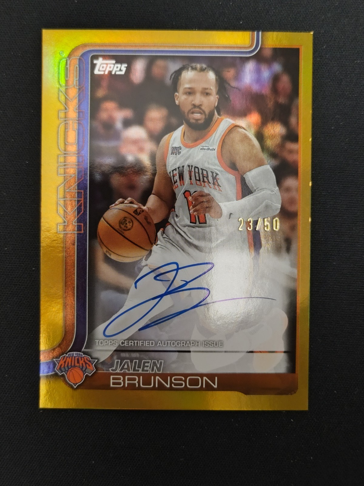 2025-26 Topps Basketball Real One Auto #TFRA-JB - JALEN BRUNSON - Gold Foil #/50
