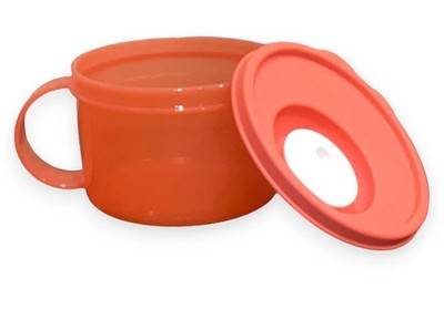 Tupperware Crystalwave Microwave Soup Mug 2 Cup Guava Orange