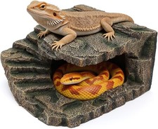 Extra Large Reptile Hideout Cave Habitat Decor for Gecko Lizard Snake Turtle