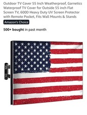 Outdoor TV Cover 52-55 Inch Weatherproof Waterproof Smart Shield Screen Protect