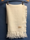 Ticani Alpaca wool white fringed shawl scarf — photo 5