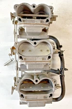 Johnson Evinrude V6 Carburetors 323699 322021 323875 SET of 3 w/ Linkage