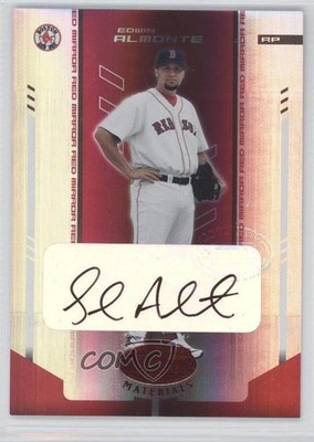 2004 Leaf Certified Materials Red Mirror Auto 33/250 Edwin Almonte #56 Auto 0v1