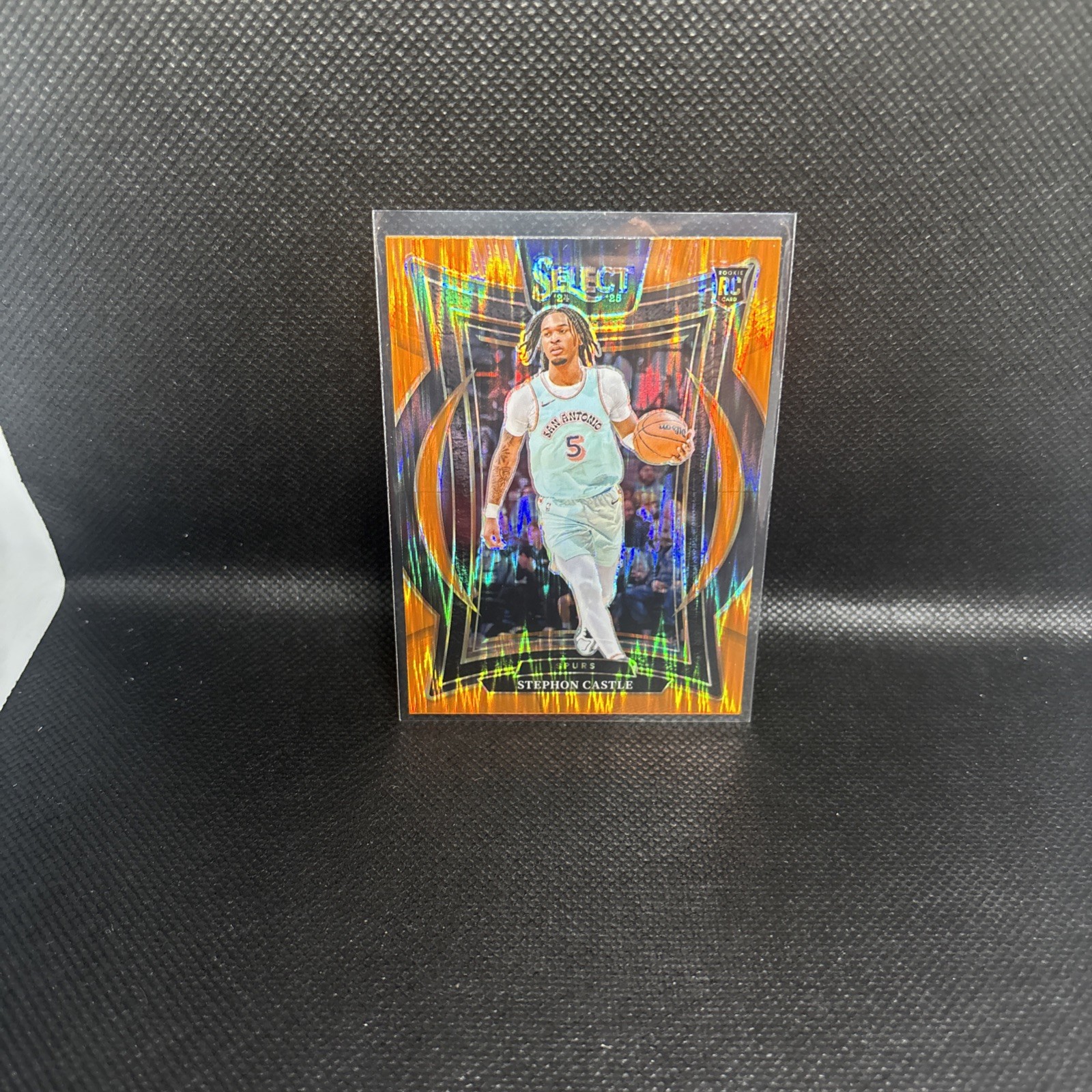 2024-25 Select stephon castle Concourse #72 Orange Flash Prizm Spurs and bonus
