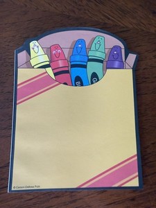 Vintage Carson Dellosa Crayon Box Notepad 42 Sheets 
