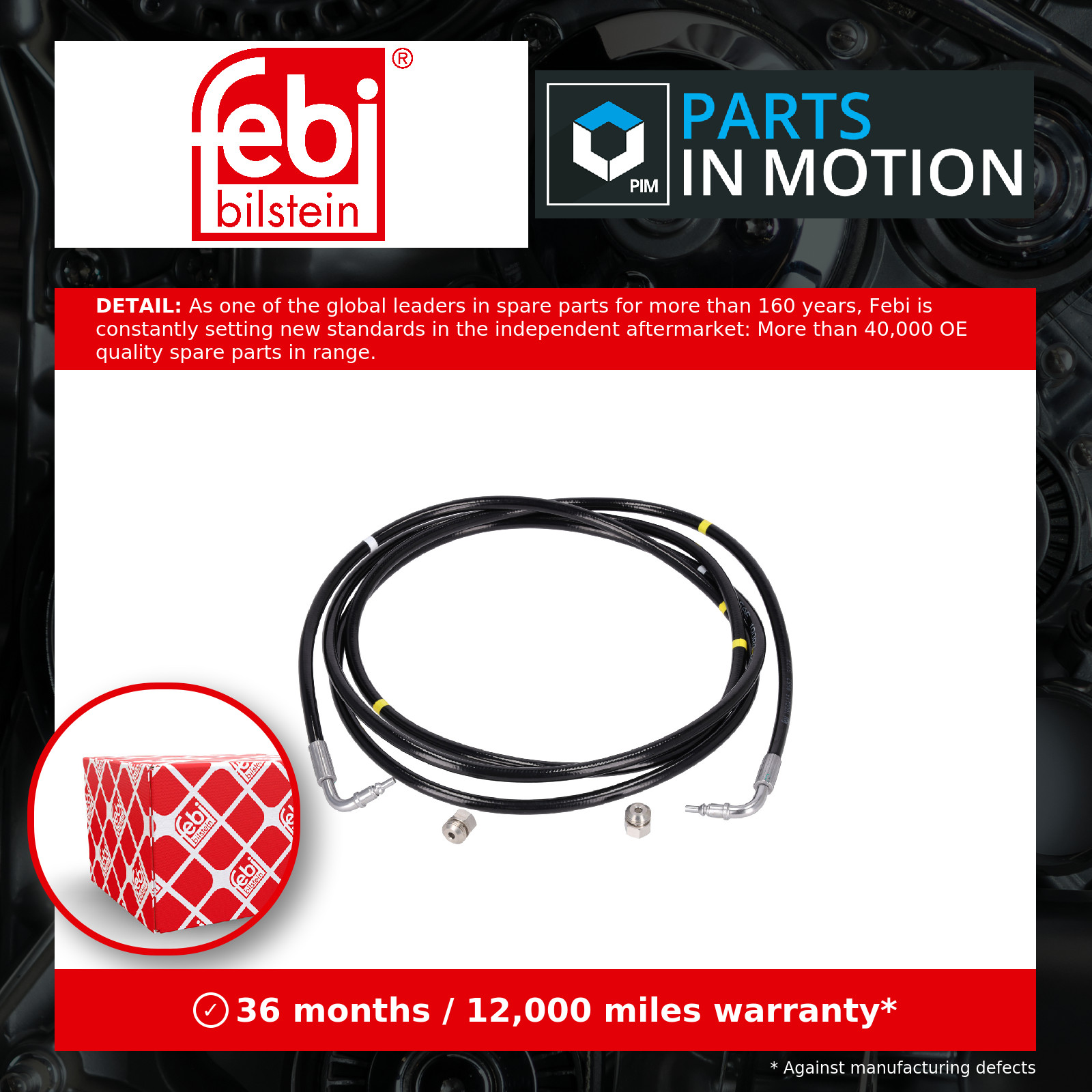 Driver Cab Tilt Hose 1000665 Febi 21829951 21882857 Genuine Quality Guaranteed