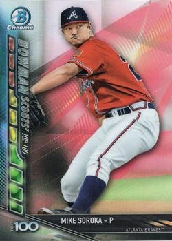 Mike Soroka #BSU-MS 2017 Bowman Chrome Scouts' Updates card