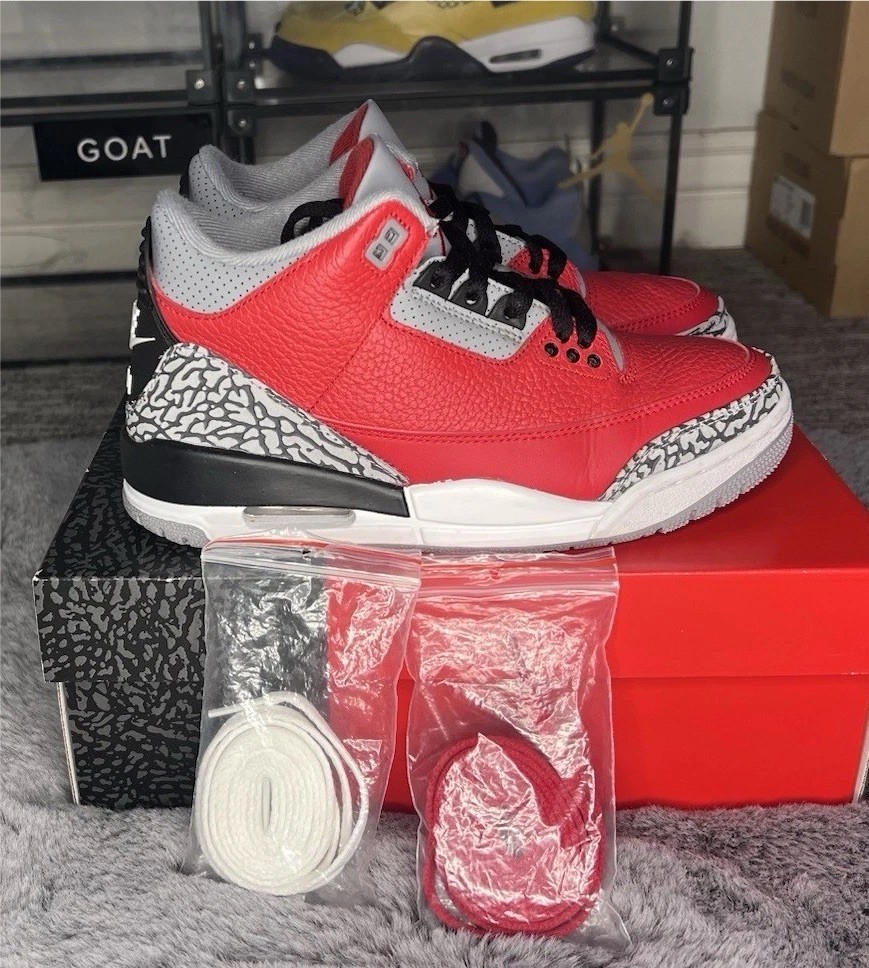 Jordan 3 Retro ( CHI Exclusive) SE Mid Unite Fire Red Cement | eBay