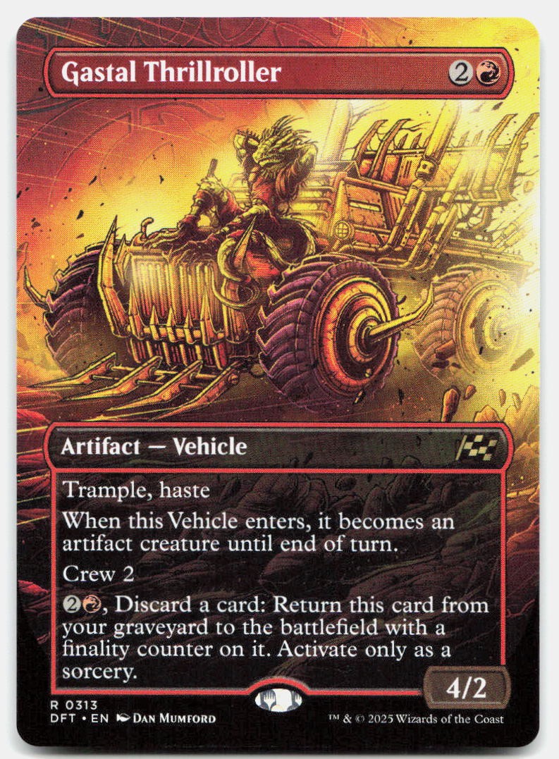 Gastal Thrillroller (Borderless) 313 Rare Aetherdrift Magic: The Gathering NM
