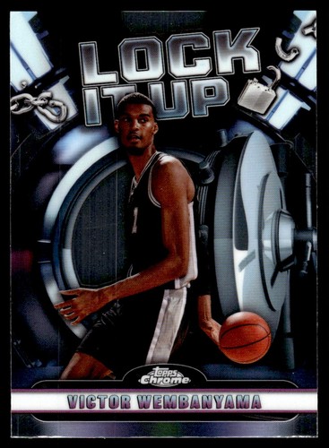 2024-25 Topps Chrome Lock It Up Victor Wembanyama San Antonio Spurs #LIU-9