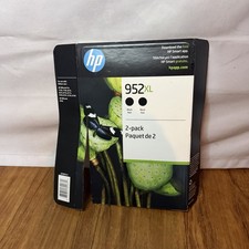 HP 952XL Black Ink Cartridges N9K29BN 2 x F6U19AN 2026 Sealed Retail Package