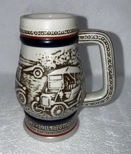 Vintage Avon Mini Classic 1982 Ceramic Beer Stein Mug Hand Made Brazil 5”