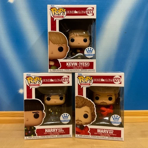 Funko Pop Home Alone HARRY 1273, MARV 1271, KEVIN 1272 Complete NEW w/Protectors