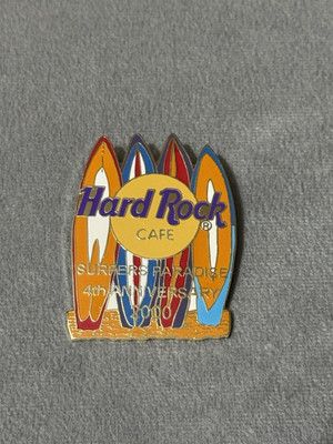BN Rare Hard Rock Cafe Surfers Paradise 4th Anniversary 2000 Surf Board Pin