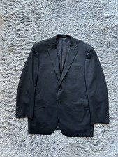 Canali Blazer Men 42 R Black Wool Travel Water Resistant Sport Coat Jacket Italy