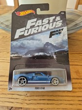 Hot Wheels Ford GT 40 Blue Fast Five: The Fast & Furious 2015. original box. ...