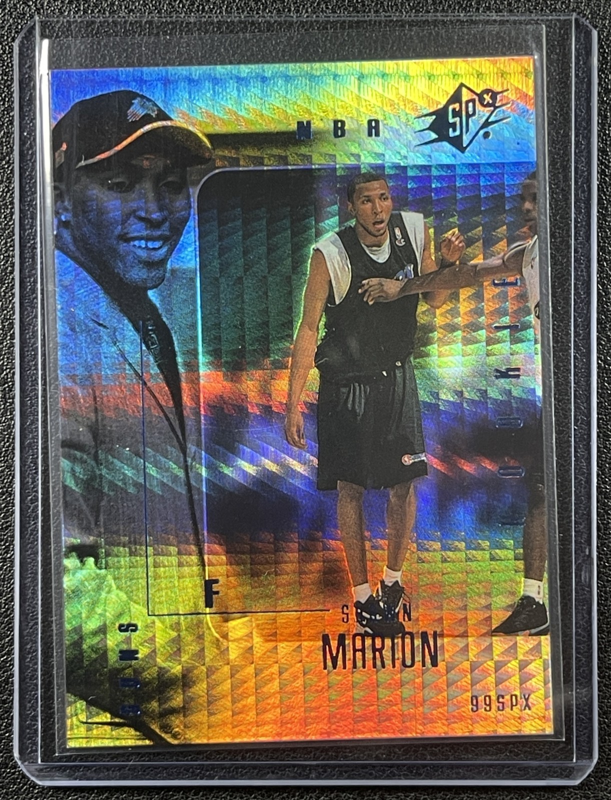 SHAWN MARION 1999-00 SPX #99 ROOKIE RADIANCE RC 007/100 SUNS