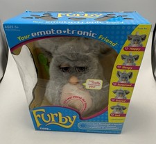 Furby Your Emoto Tronic Friend 2005 grigio/rosa con occhi viola raro sigillato in scatola