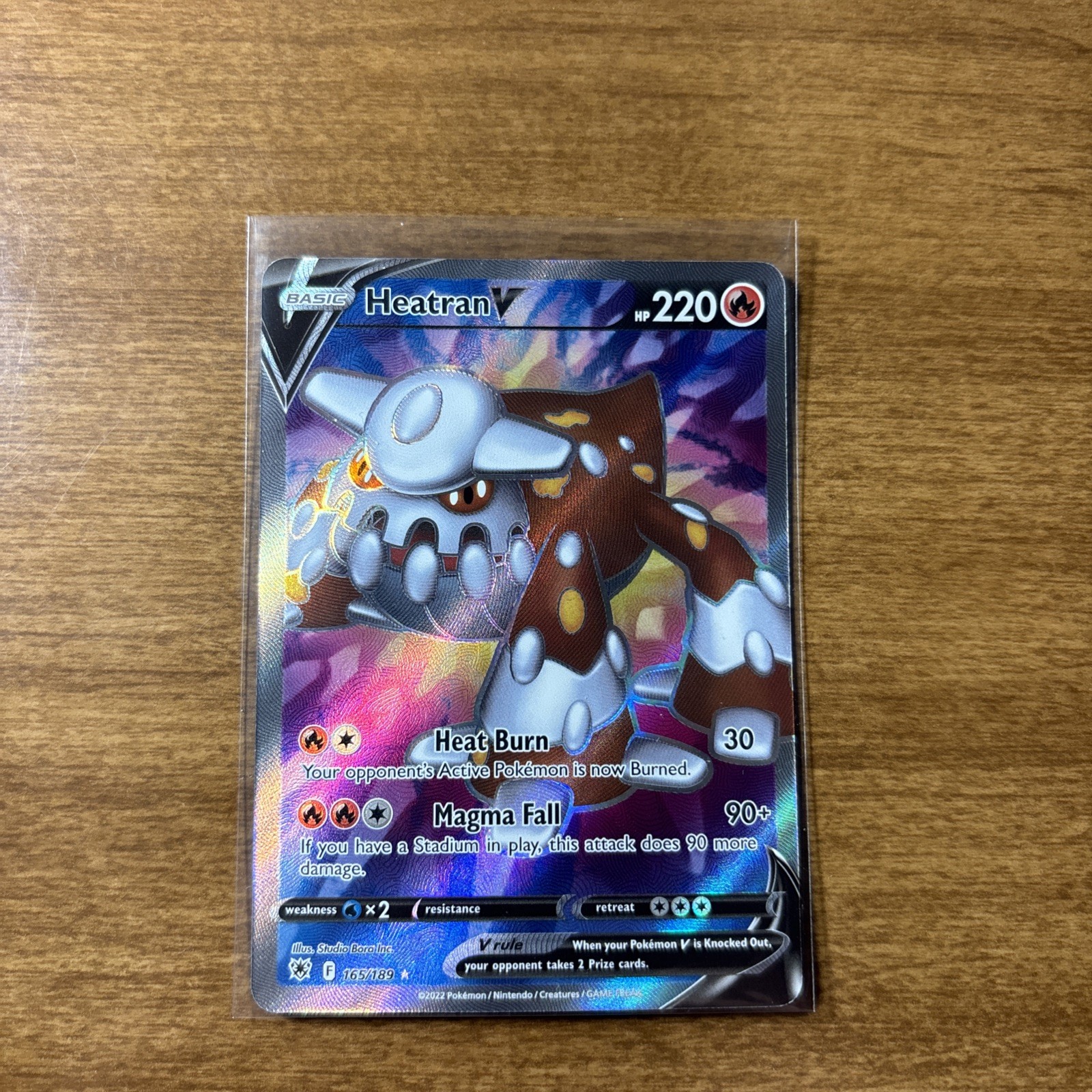 Pokemon Heatran V 165/189 Astral Radiance Sword & Shield FULL ART