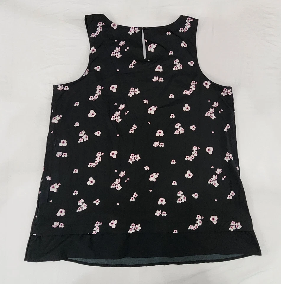 Top sin mangas floral Attention XL negro para mujer Foto 2 de 4