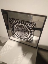18" x 18" MID-CENTURY MODERN/PSYCHEDELIC WALL MIRROR