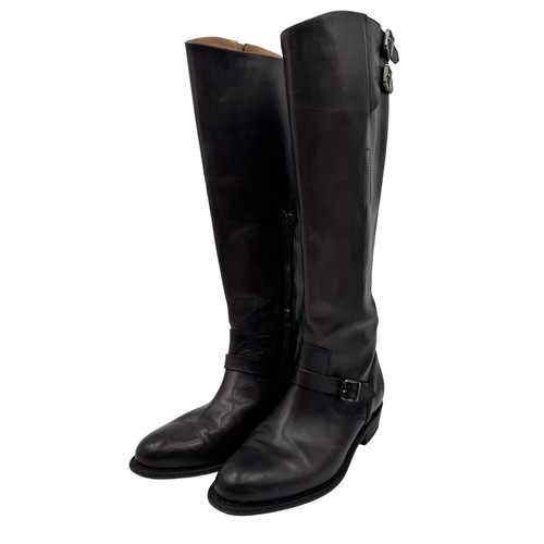 Stivali da equitazione alti Frye Phillip marroni in pelle imbracatura da donna taglia 8M stile 77574 - Foto 1 di 7