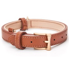 blu ben Leather Dog Collars Classic Soft Padded Leather Stylish Breathable Co...