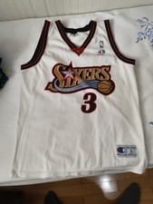 CHAMPION SIXERS CANOTTA MAGLIA BASKET NBA UOMO TG L  VINTAGE SPORT IVERSON N 3