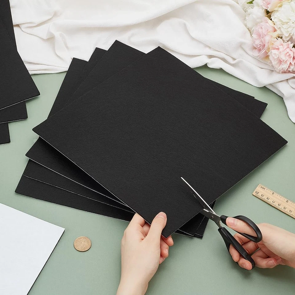 Hojas de tela de fieltro de 8 piezas de 12x12 pulgadas para manualidades hágalo usted mismo, cuadrados autoadhesivas... Foto 3 de 4