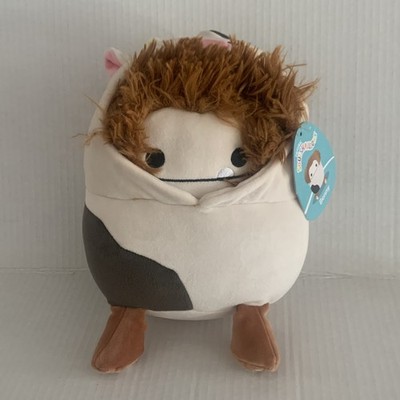 Squishmallows Benny the Brown Bigfoot in Conner the Cow Costume 8'' NWT