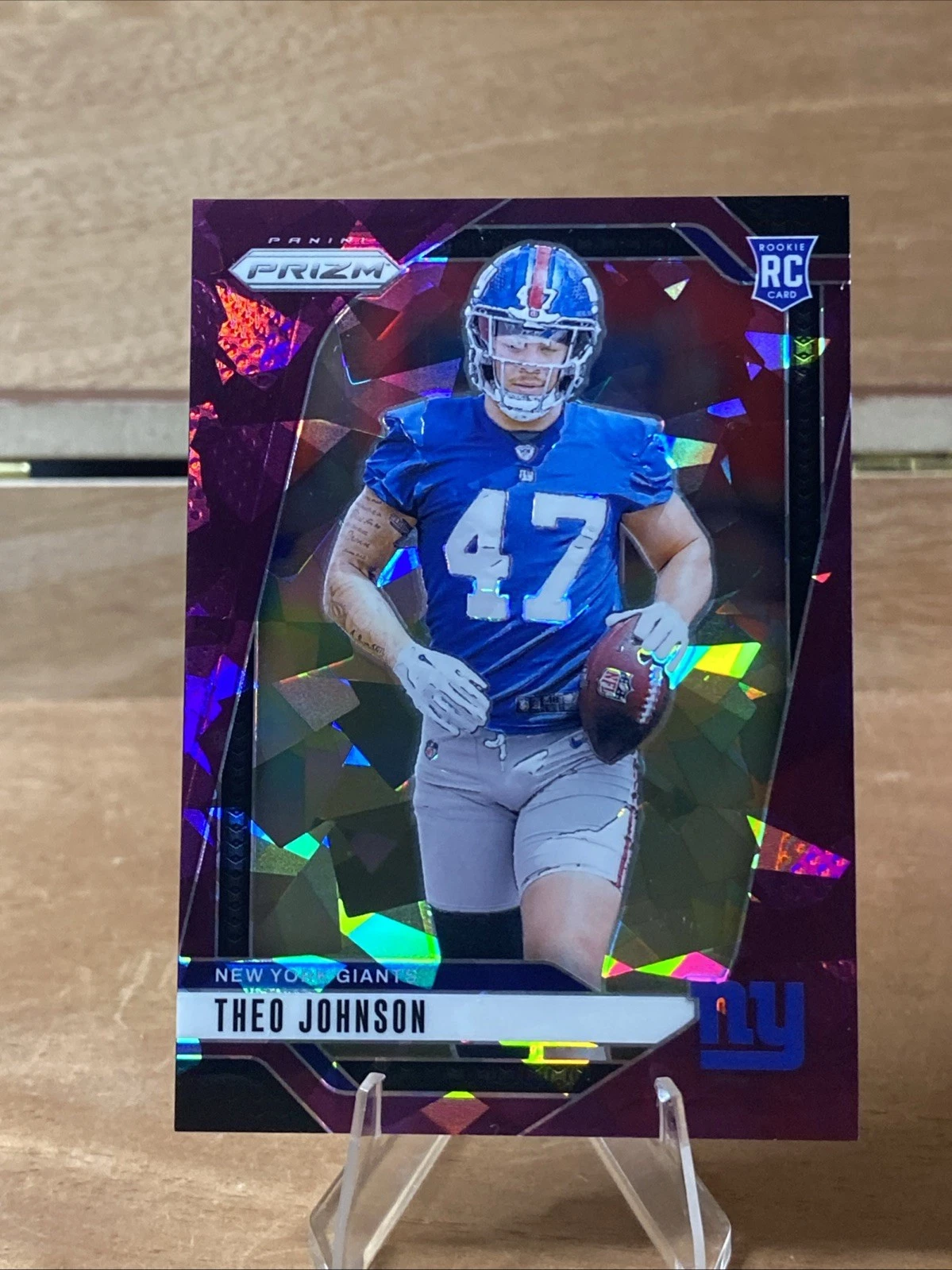 2024 Panini Prizm - Rookies Theo Johnson #390 Purple Ice Prizm /225 (RC)