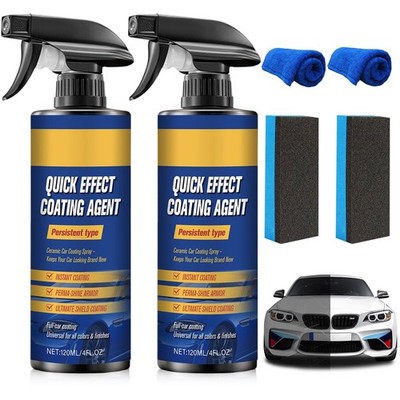2PCS Nano Quick Coat Restore - 4.23 Fl Oz Quick Effect Coating Agent for Car,...